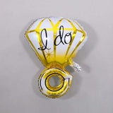 Gold I Do Diamond Ring Mylar Foil Helium Air Balloon 25"