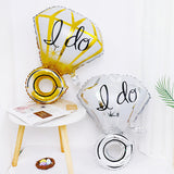 Gold I Do Diamond Ring Mylar Foil Helium Air Balloon 25"