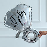 Silver I Do Diamond Ring Mylar Foil Helium Air Balloon 25"