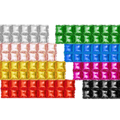 10 Pc Double Row Mylar Foil Balloon Backdrop 41"x11" Black