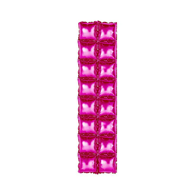 10 Pc Double Row Mylar Foil Balloon Backdrop 41"x11" Rose Red