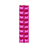 10 Pc Double Row Mylar Foil Balloon Backdrop 41"x11" Rose Red