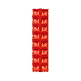 10 Pc Double Row Mylar Foil Balloon Backdrop 41"x11" Red