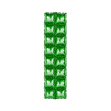 10 Pc Double Row Mylar Foil Balloon Backdrop 41"x11" Green