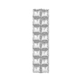 10 Pc Double Row Mylar Foil Balloon Backdrop 41"x11" Silver