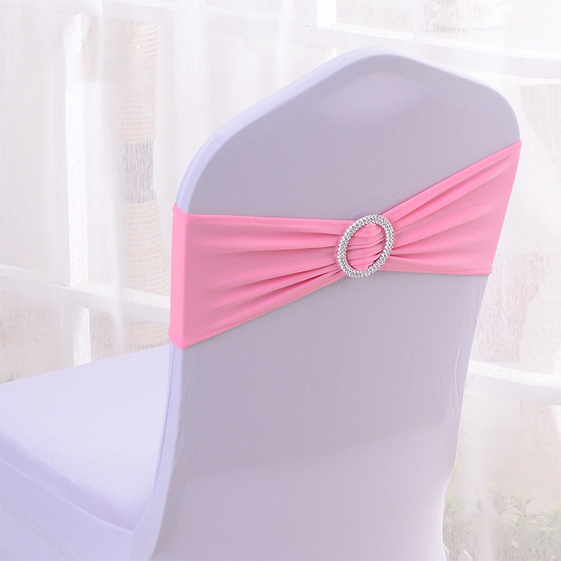 Elastic Chair Back Bow 6"x14" Dark Pink