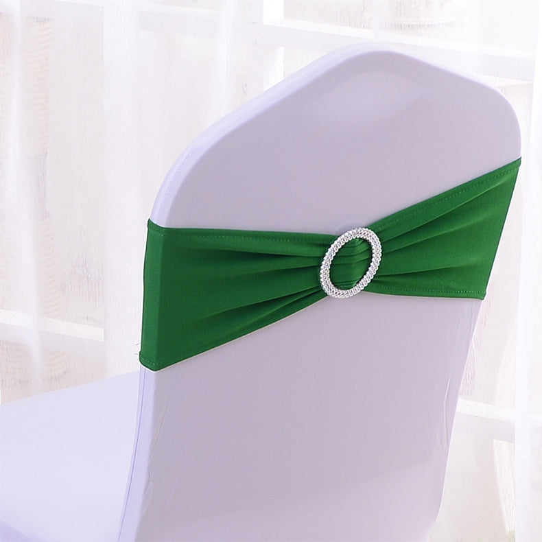 Elastic Chair Back Bow 6"x14" Emerald Green