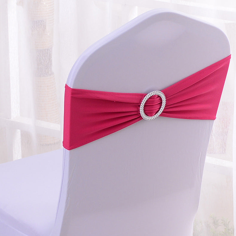 Elastic Chair Back Bow 6"x14" Rose Red
