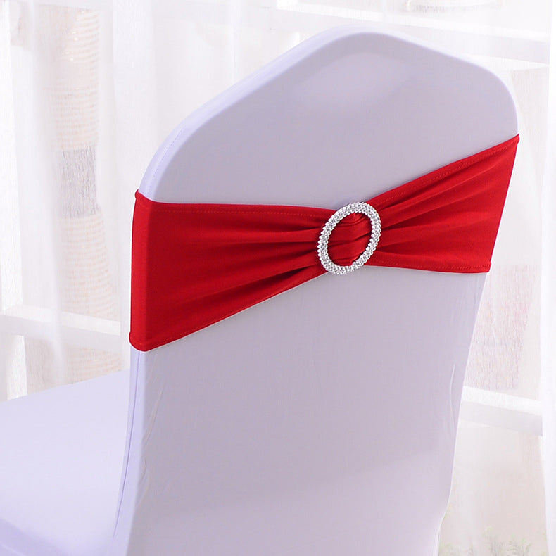 Elastic Chair Back Bow 6"x14" Red