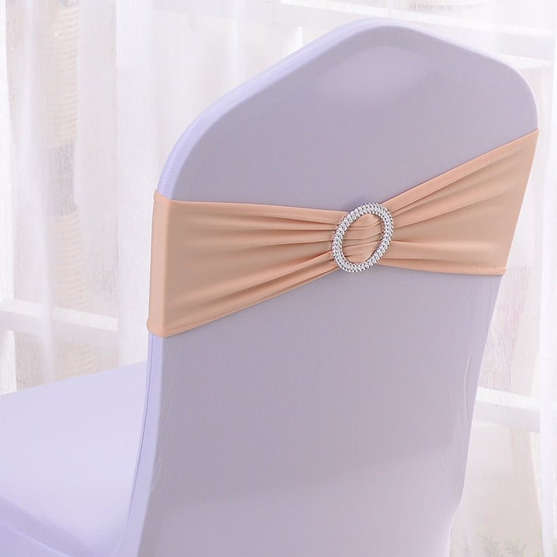 Elastic Chair Back Bow 6"x14" Champagne