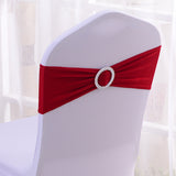 Elastic Chair Back Bow 6"x14" Wine Red