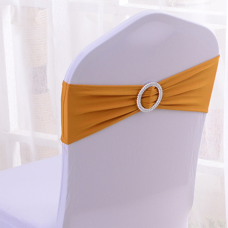 Elastic Chair Back Bow 6"x14" Golden Yellow
