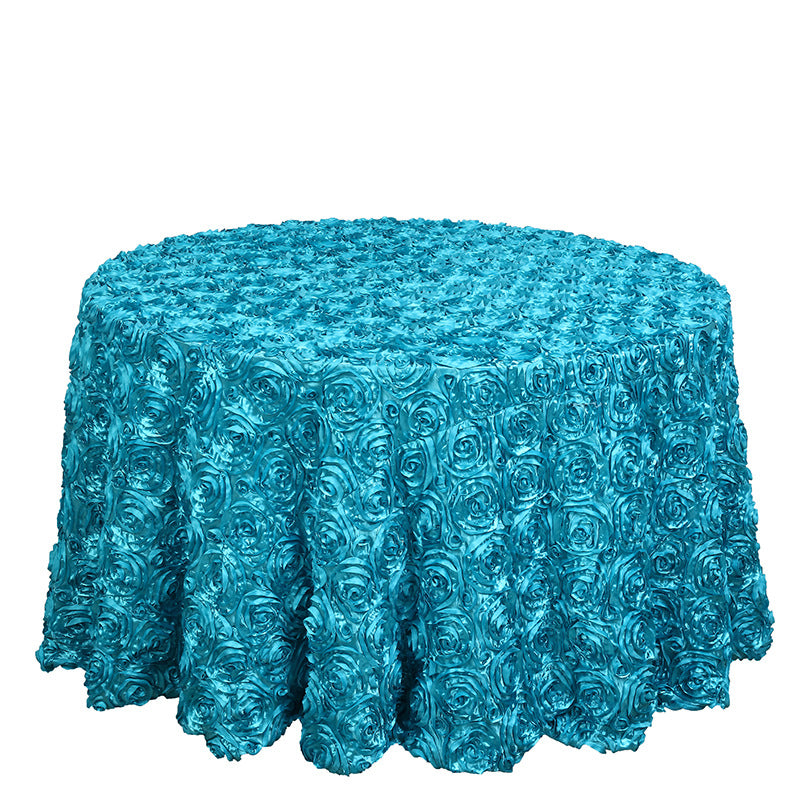 Satin Round Tablecloth 120" Emerald