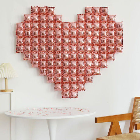 Extra Large Heart Mylar Foil Balloon 54"x46" Rose Gold