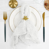 5 Pc Pleated Polyester Napkin Cloth 20"x20" White