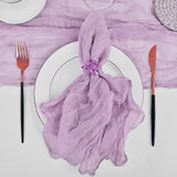 5 Pc Pleated Polyester Napkin Cloth 20"x20" Lavender Purple