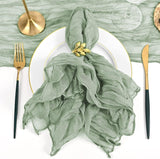 5 Pc Pleated Polyester Napkin Cloth 20"x20" Sage Green