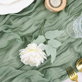 Gauze Cotton And Linen Table Runner 10ft Yellow Green