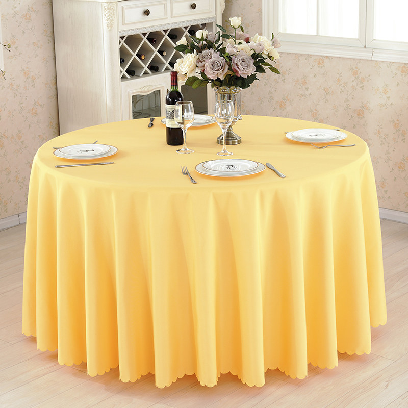 Polyester Round Tablecloth 118" Golden
