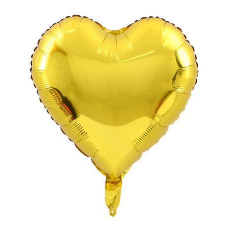 2 Pc Heart Mylar Foil Balloons 18" Gold