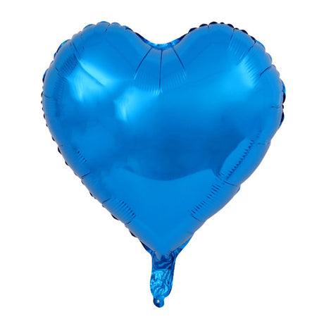 2 Pc Heart Mylar Foil Balloons 18" Dark Blue