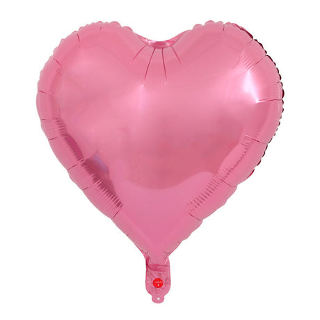 2 Pc Heart Mylar Foil Balloons 18" Pearl Pink