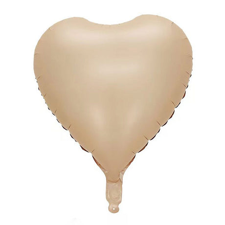 2 Pc Heart Mylar Foil Balloons 18" Caramel