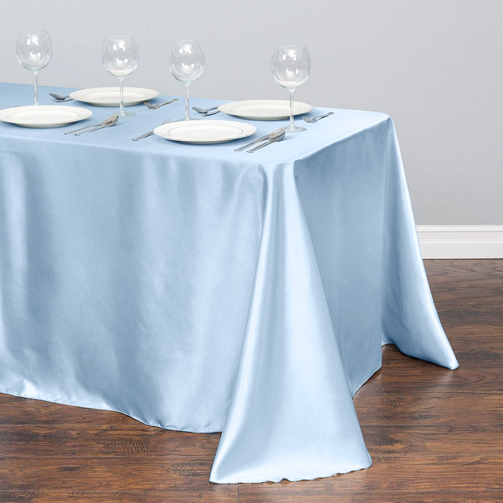 Satin Rectangular Tablecloth 57"x126" Indigo-No splicing