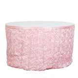 Rose Satin Table Skirt 21ft Light Pink