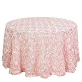 Satin Round Tablecloth 130" Light Pink