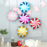 5 Pc Pink Swirl Print Mylar Foil Helium/Air Balloons 18"