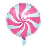 5 Pc Pink Swirl Print Mylar Foil Helium/Air Balloons 18"