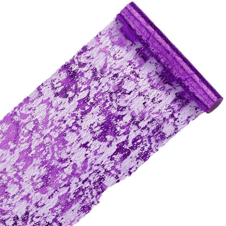 Mesh Polyester Table Runner 11"X108" Metallic Purple