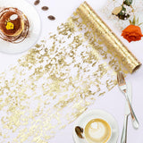 Mesh Polyester Table Runner 11"X108" Metallic Gold