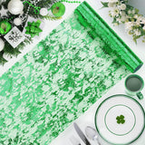 Mesh Polyester Table Runner 11"X108" Metallic Green