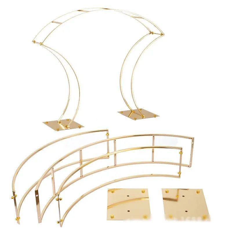 Metal Floral Arch Frame 38" Gold