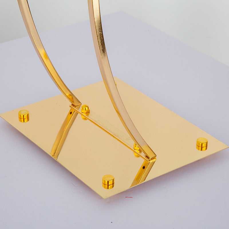 Metal Floral Arch Frame 38" Gold