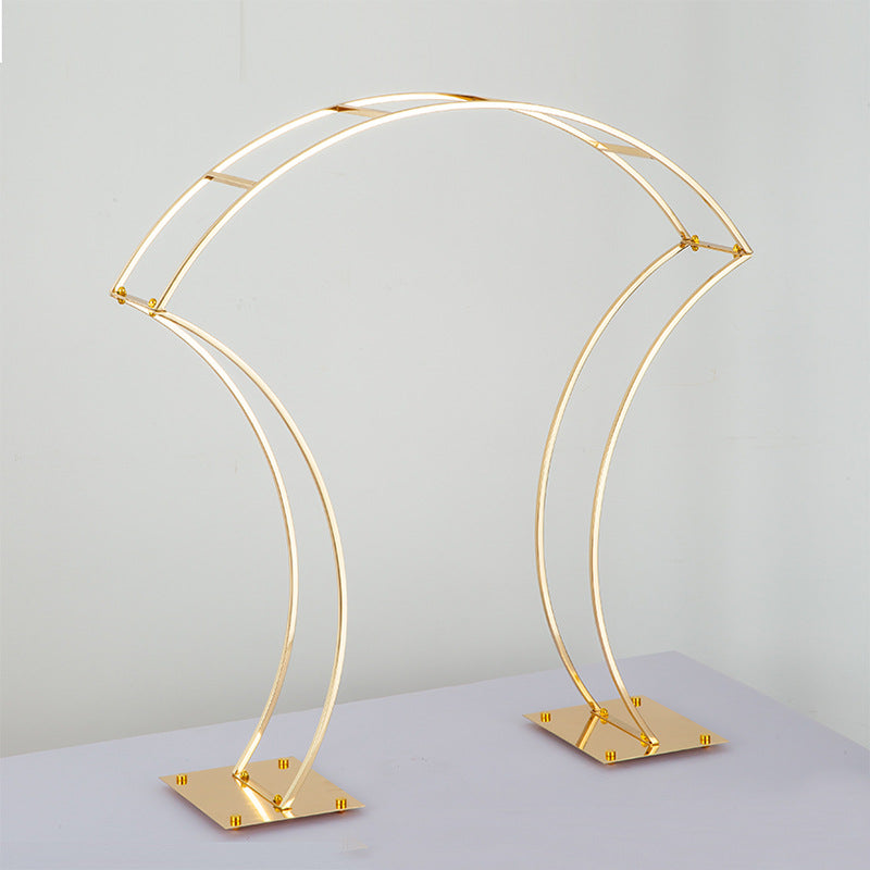 Metal Floral Arch Frame 38" Gold