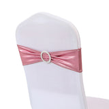 5 Pc Metallic Stretch Chair Sashes Bows 6"x14" Rose Pink