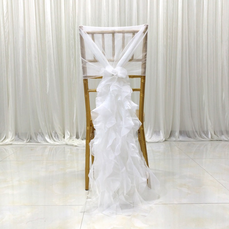 Milk Yarn Chair Cover White