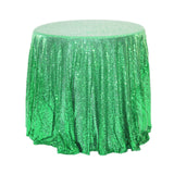 Sequin Round Tablecloth 132" Mint Green
