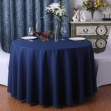 Polyester Round Tablecloth 133" Navy