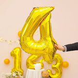 Number Mylar Foil Balloons 16" Gold