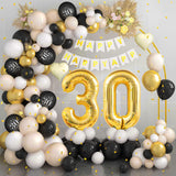 Number Mylar Foil Balloons 16" Gold