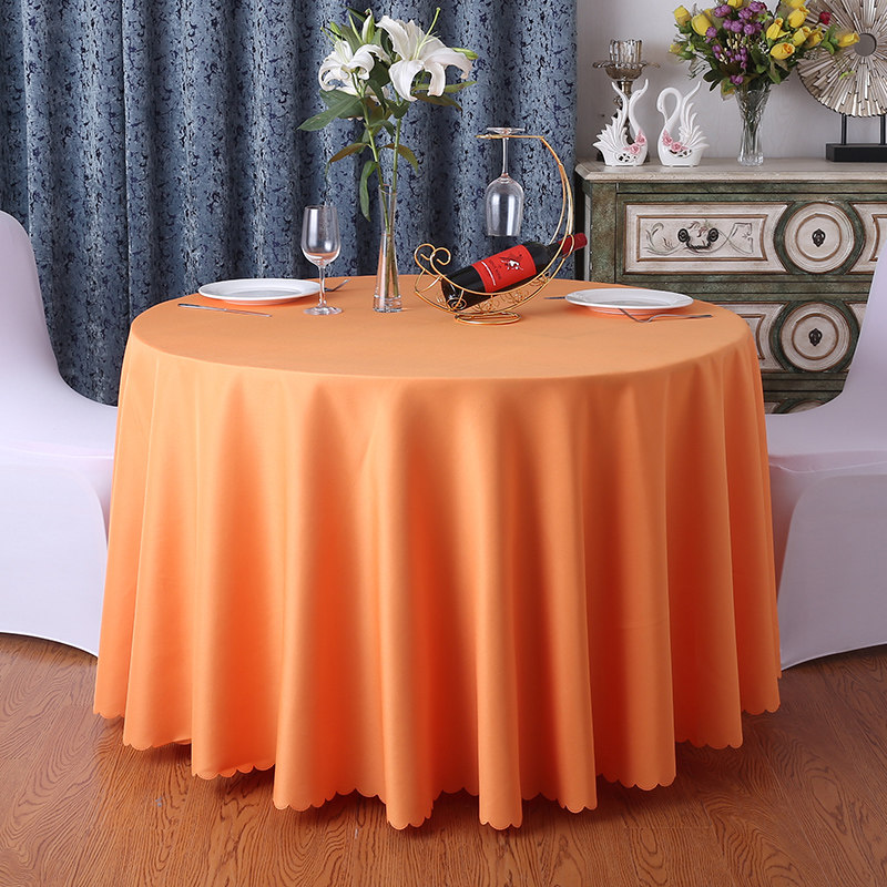 Polyester Round Tablecloth 70" Orange