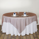 Organza Table Overlay 72"x72" Chocolate