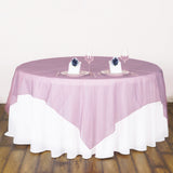 Organza Table Overlay 72"x72" Light Pink