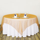 Organza Table Overlay 72"x72" Orange