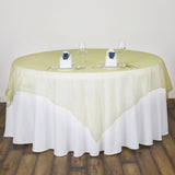 Organza Table Overlay 72"x72" Yellow