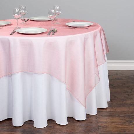 Organza Table Overlay 72"x72" Gold